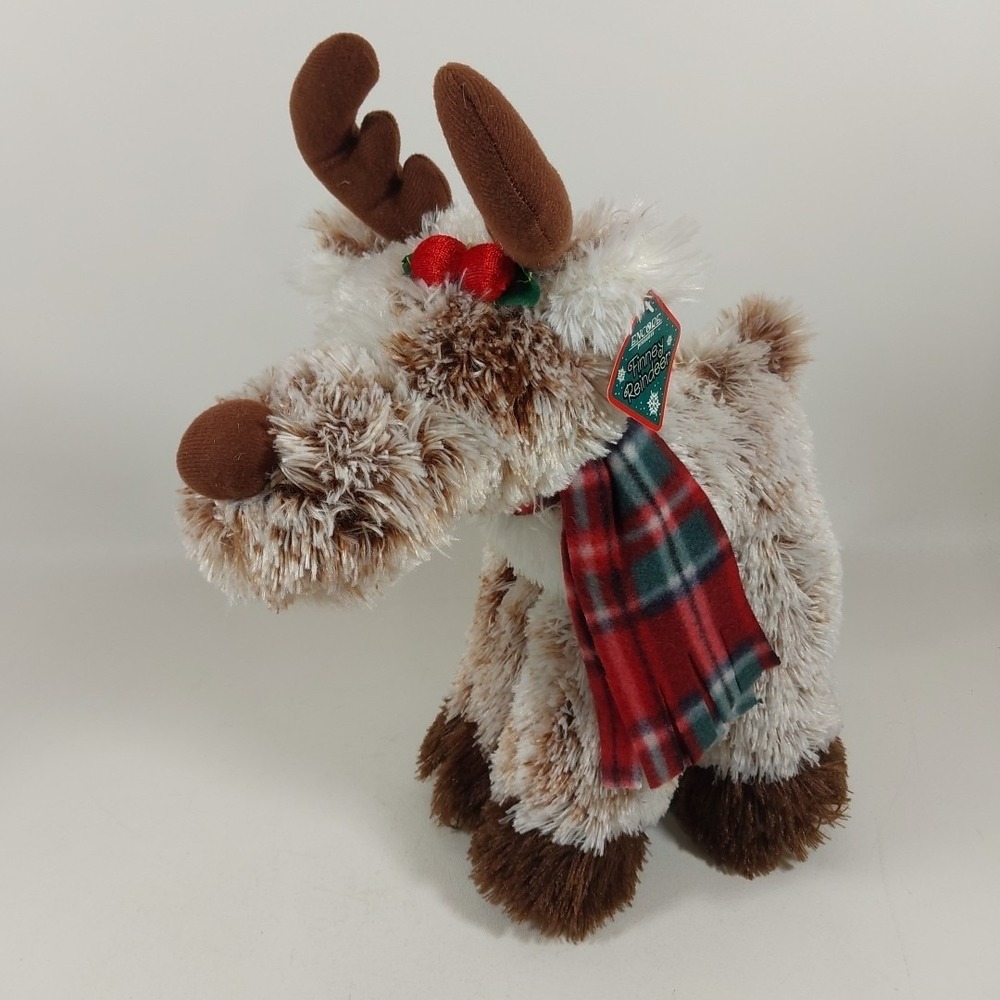 Encore Finney Reindeer 15"‎ Plush Wired Standing Legs Shaggy & Soft
